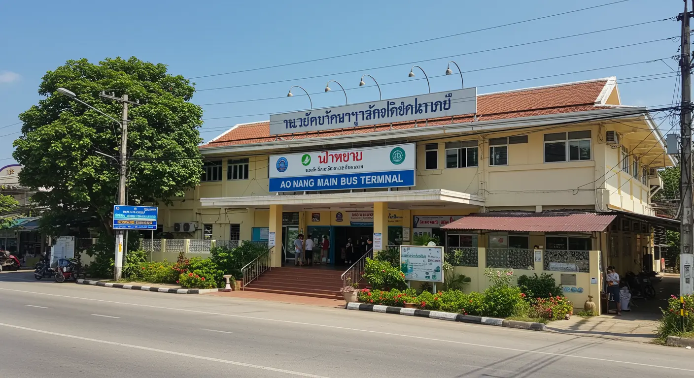 ao-nang Main bus Station - Origin point for ao-nang to don-sak route