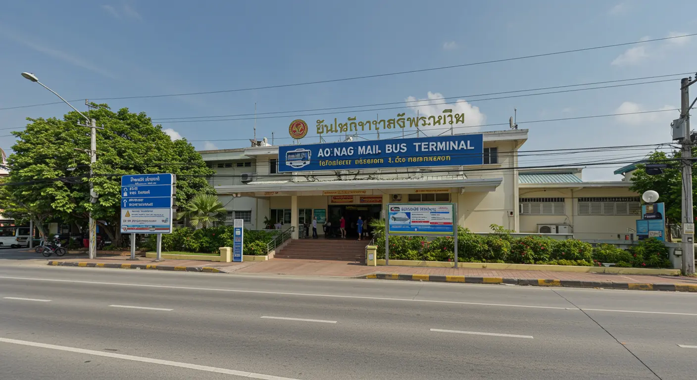 ao-nang Main bus Station - Origin point for ao-nang to khao-sok route