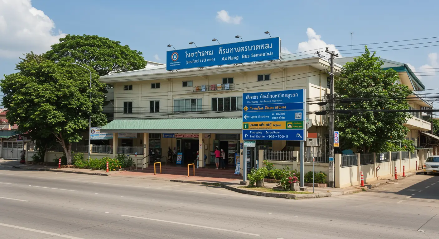 ao-nang Main bus Station - Origin point for ao-nang to koh-lanta route