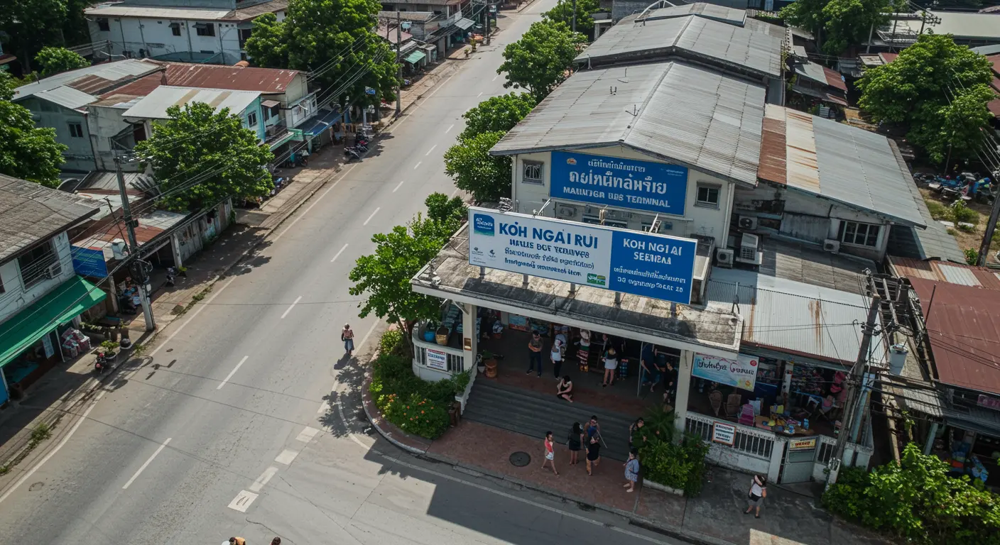 koh-ngai Main bus Station - Destination point for ao-nang to koh-ngai route
