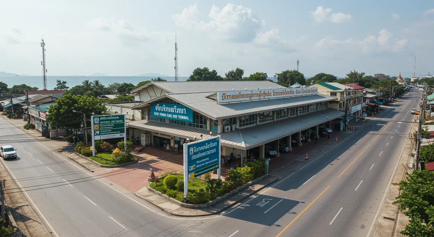 koh-phangan Main bus Station - Destination point for ao-nang to koh-phangan route
