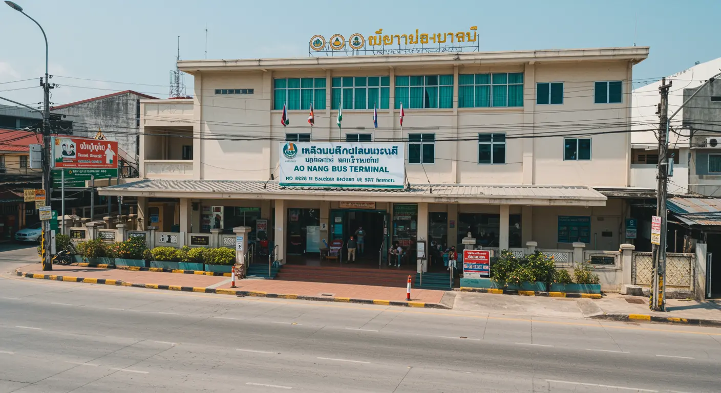 ao-nang Main bus Station - Origin point for ao-nang to koh-phangan route
