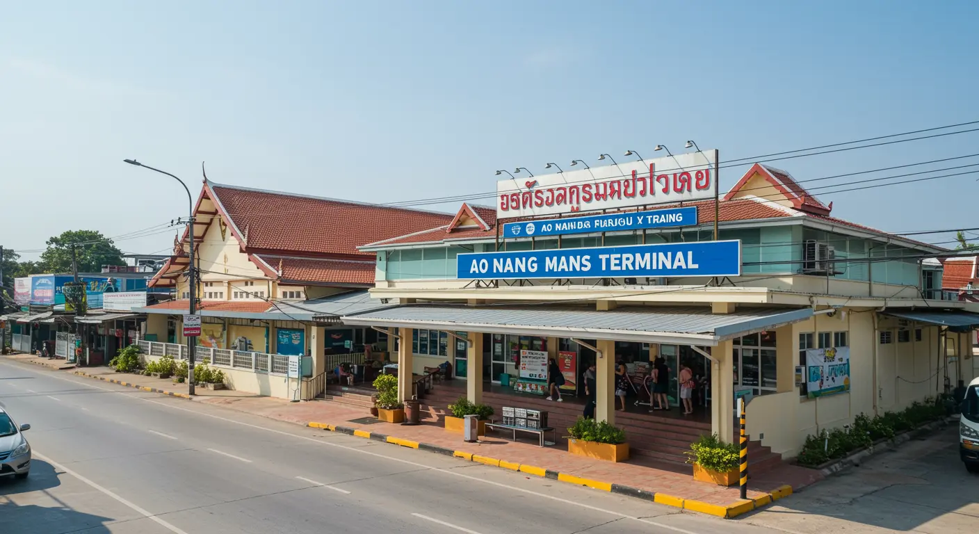 ao-nang Main bus Station - Origin point for ao-nang to trang route