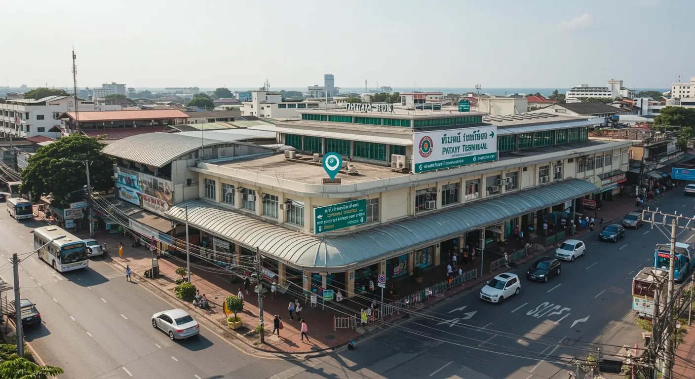 pattaya Main bus Station - Destination point for ayutthaya to pattaya route