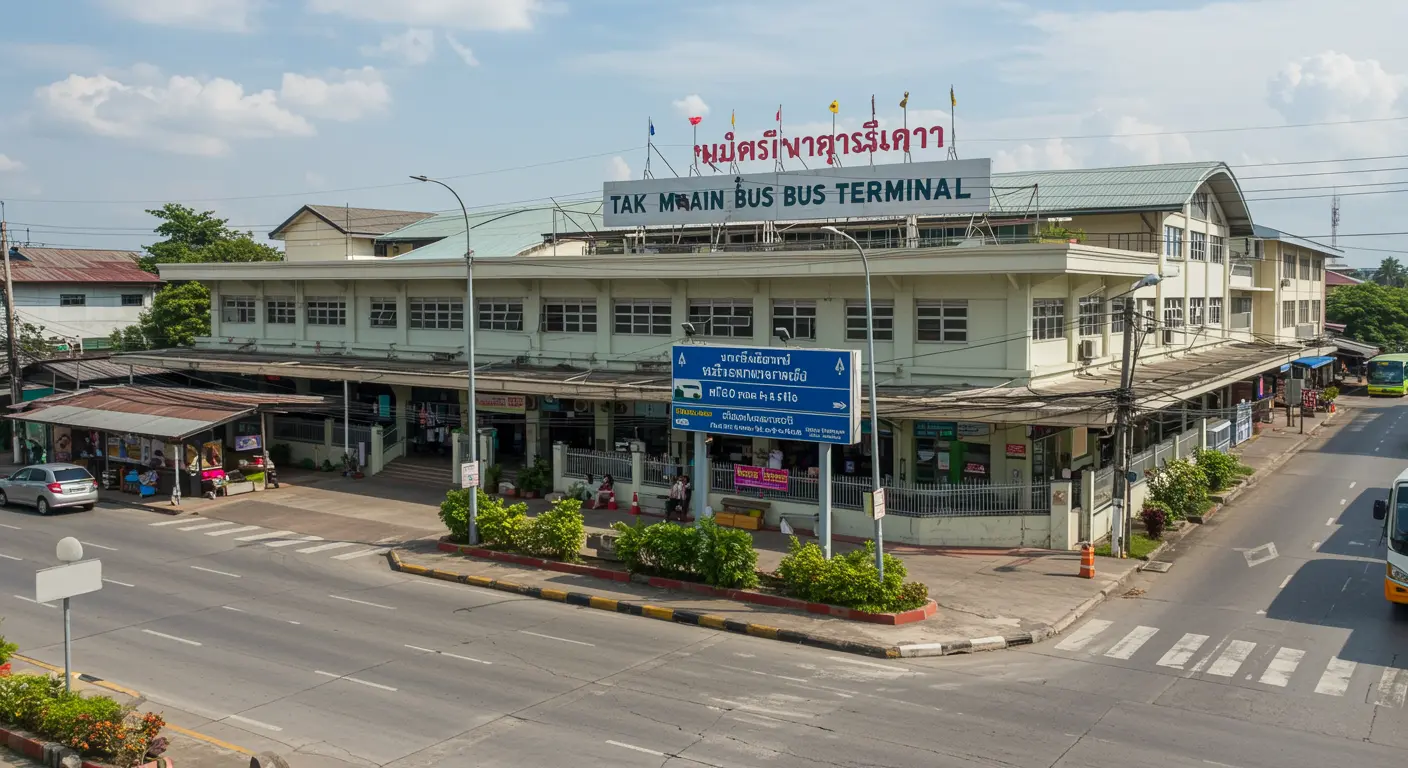 tak Main bus Station - Destination point for ayutthaya to tak route