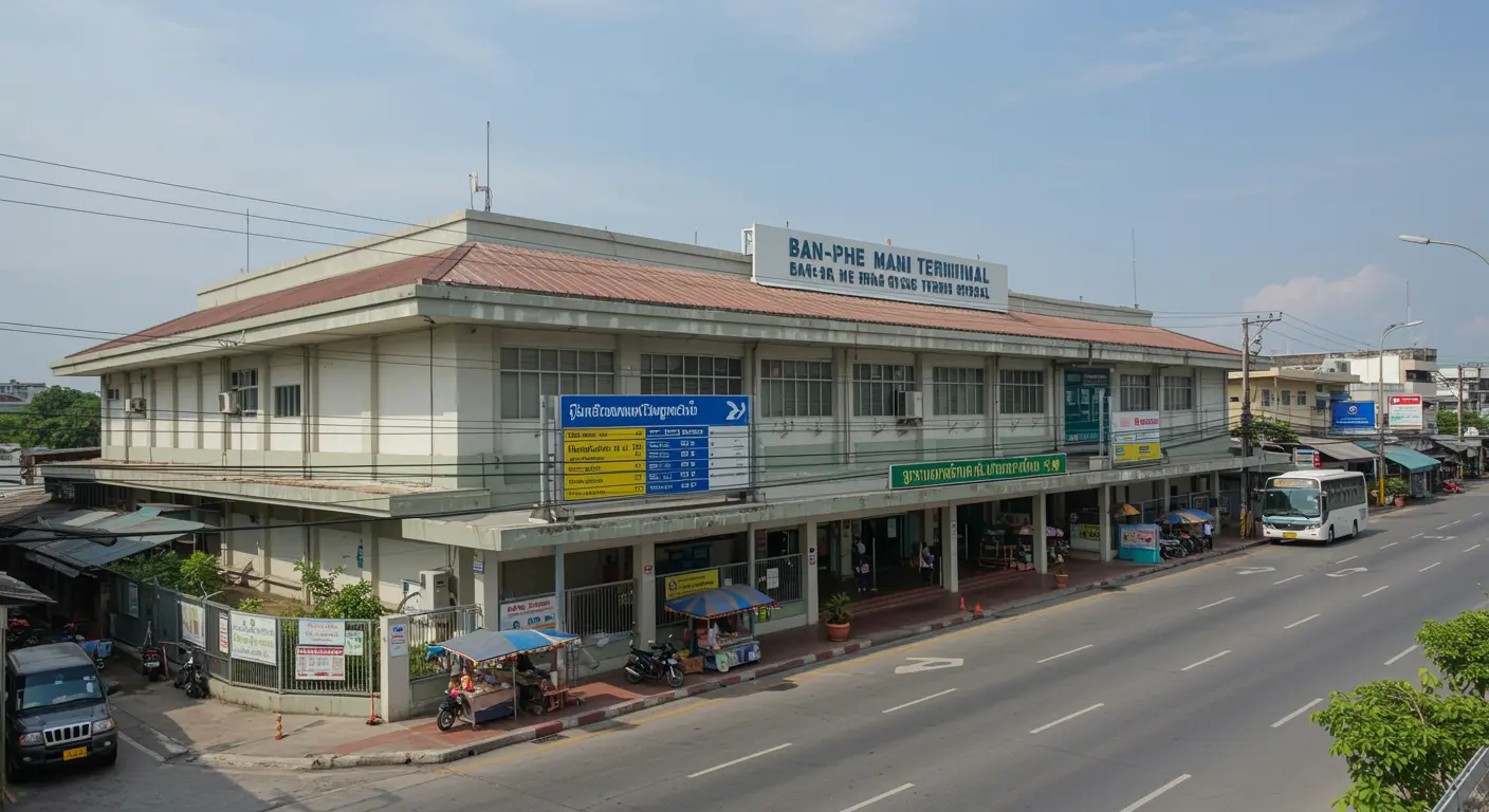 ban-phe Main bus Station - Destination point for koh-kood to ban-phe route