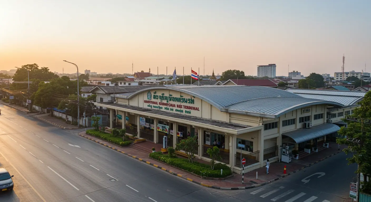 ayutthaya Main bus Station - Destination point for bangkok to ayutthaya route