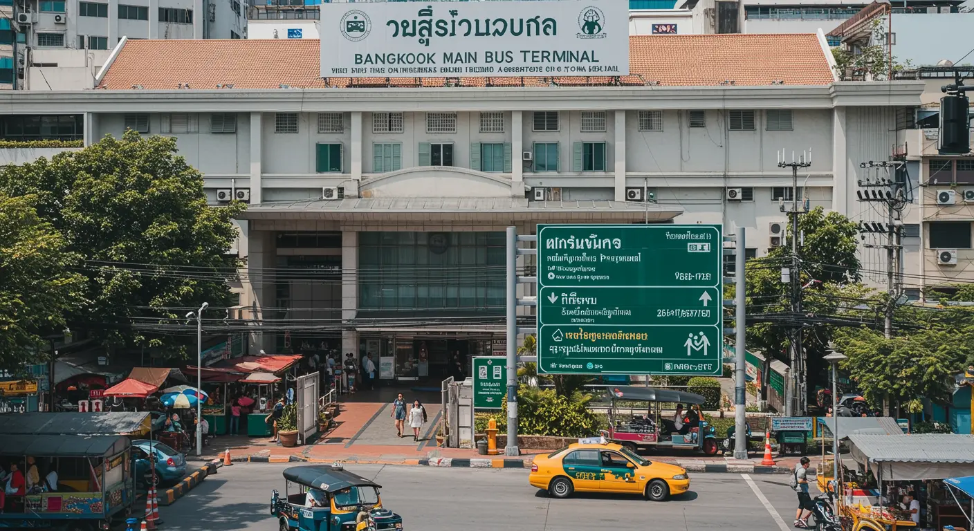 bangkok Main bus Station - Origin point for bangkok to ban-phe route