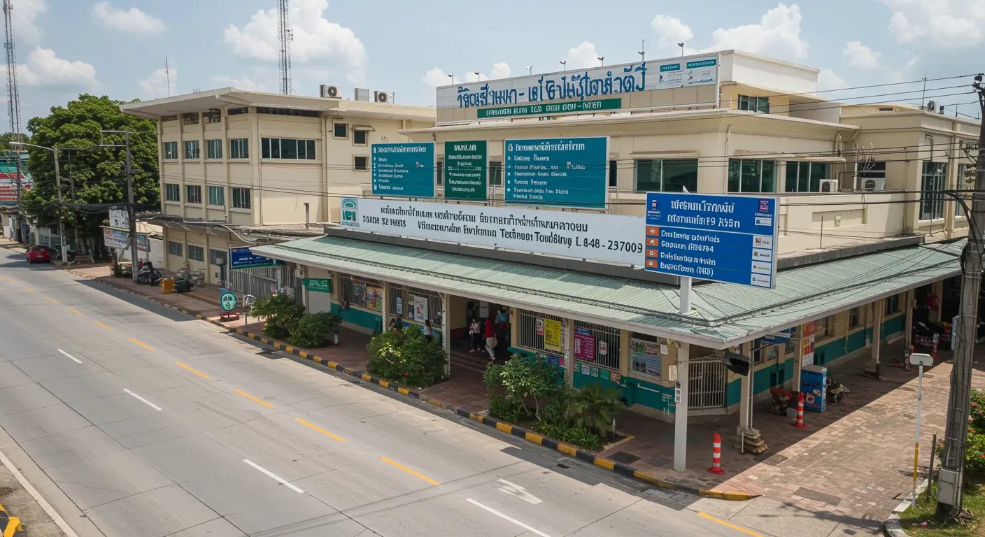 cha-am Main bus Station - Destination point for bangkok to cha-am route