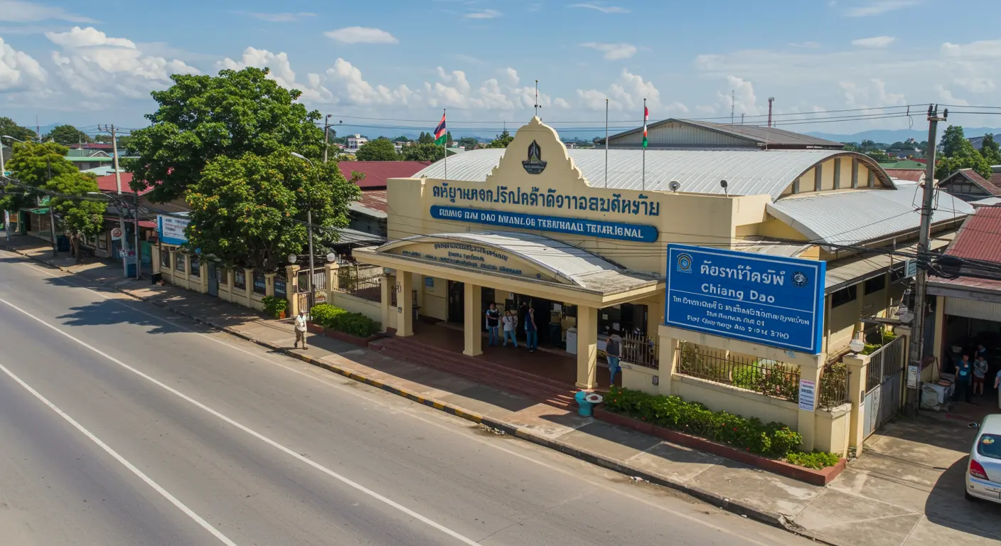 chiang-dao Main bus Station - Destination point for bangkok to chiang-dao route