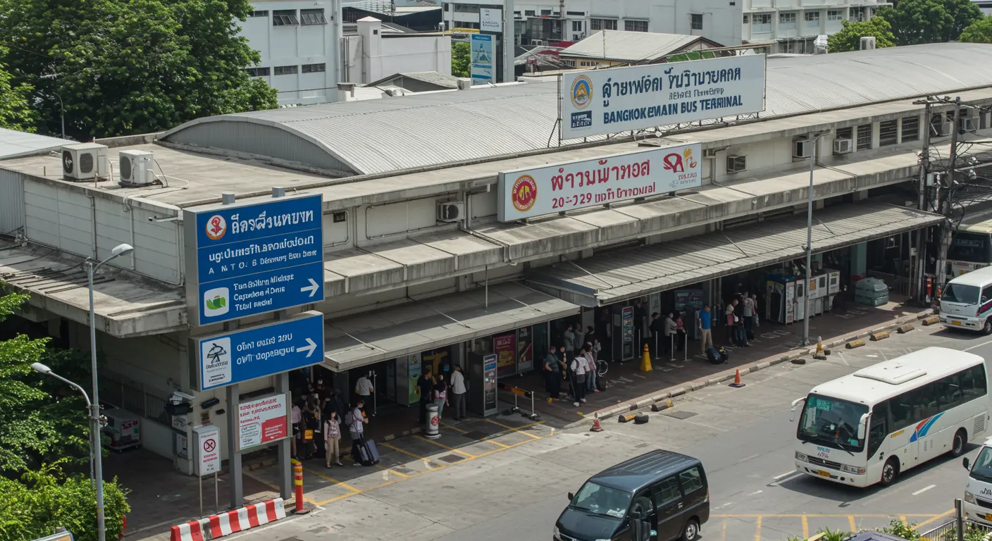 bangkok Main bus Station - Origin point for bangkok to chiang-rai route