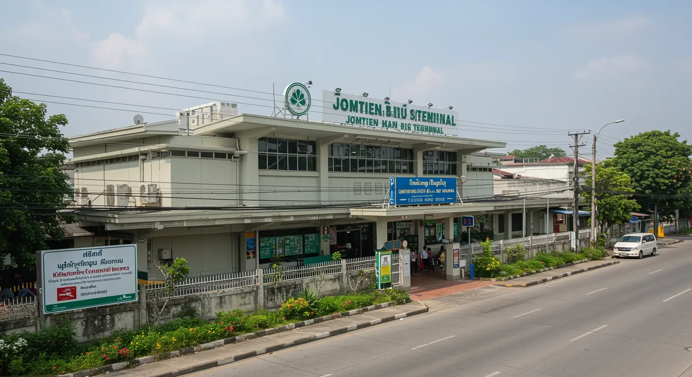 jomtien Main bus Station - Destination point for bangkok to jomtien route