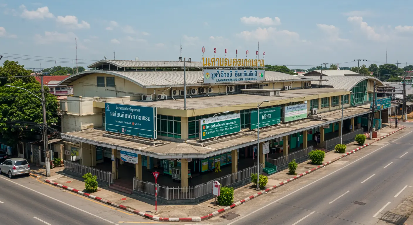kanchanaburi Main bus Station - Destination point for bangkok to kanchanaburi route