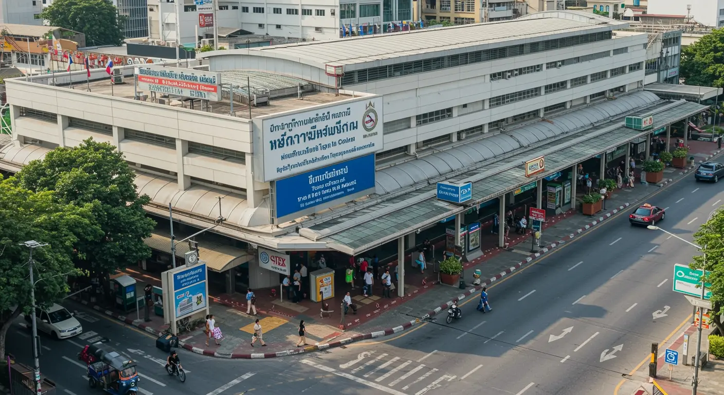 bangkok Main bus Station - Origin point for bangkok to kanchanaburi route