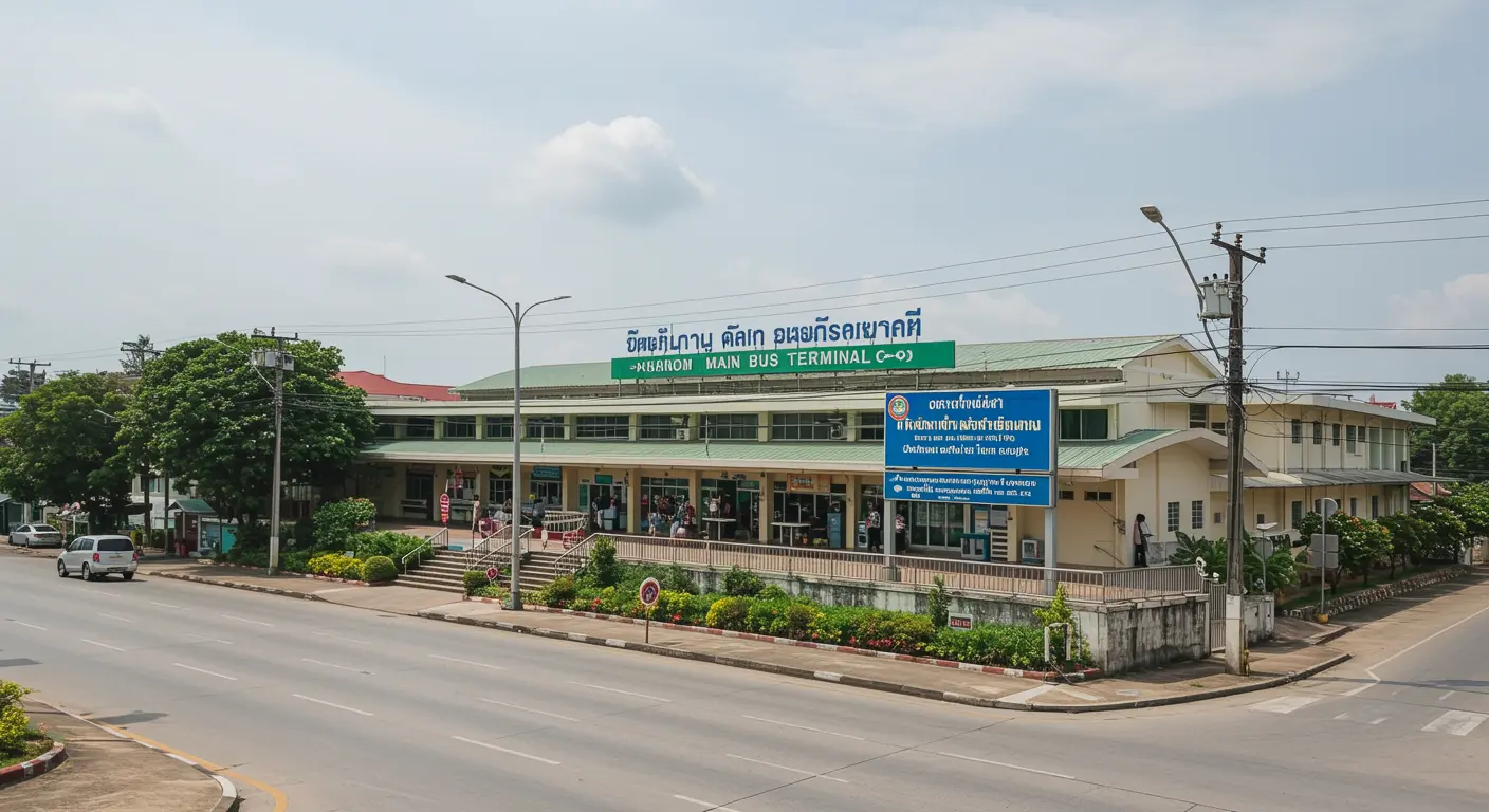 khanom Main bus Station - Destination point for bangkok to khanom route