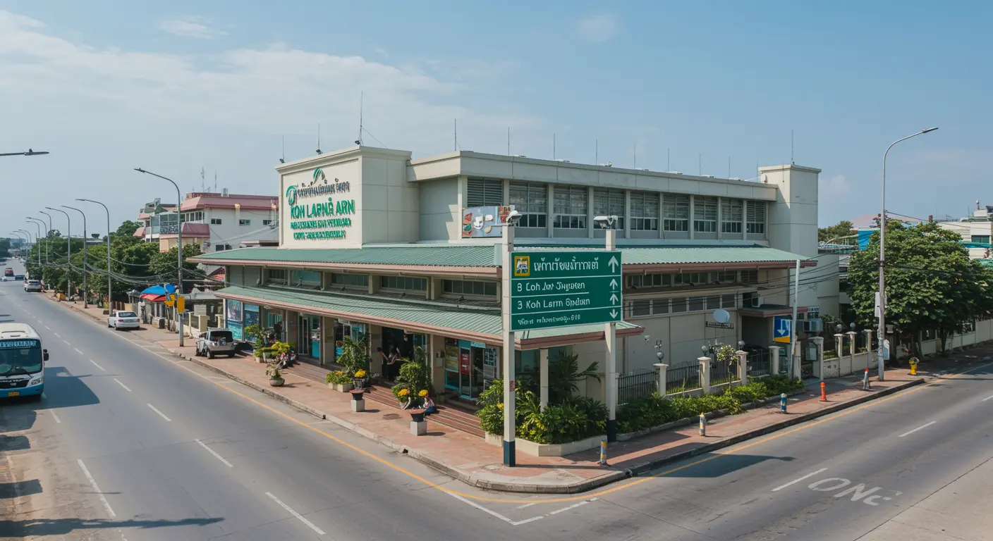 koh-larn Main bus Station - Destination point for bangkok to koh-larn route
