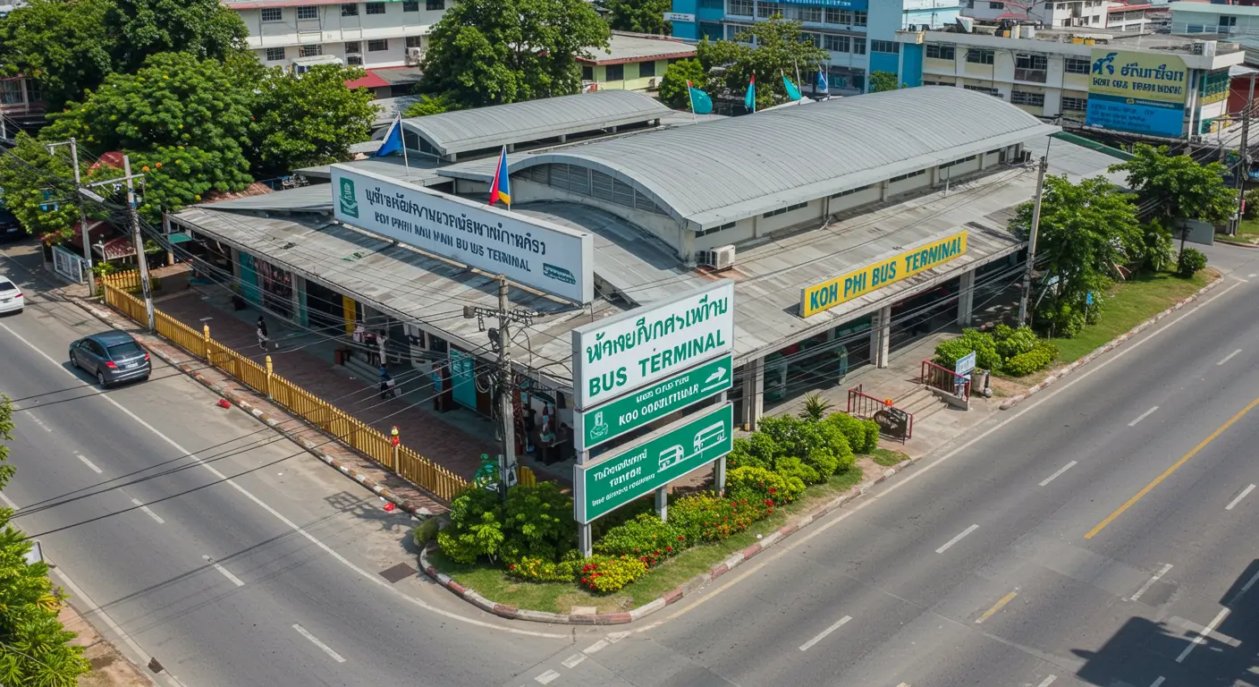 koh-phi-phi Main bus Station - Destination point for bangkok to koh-phi-phi route