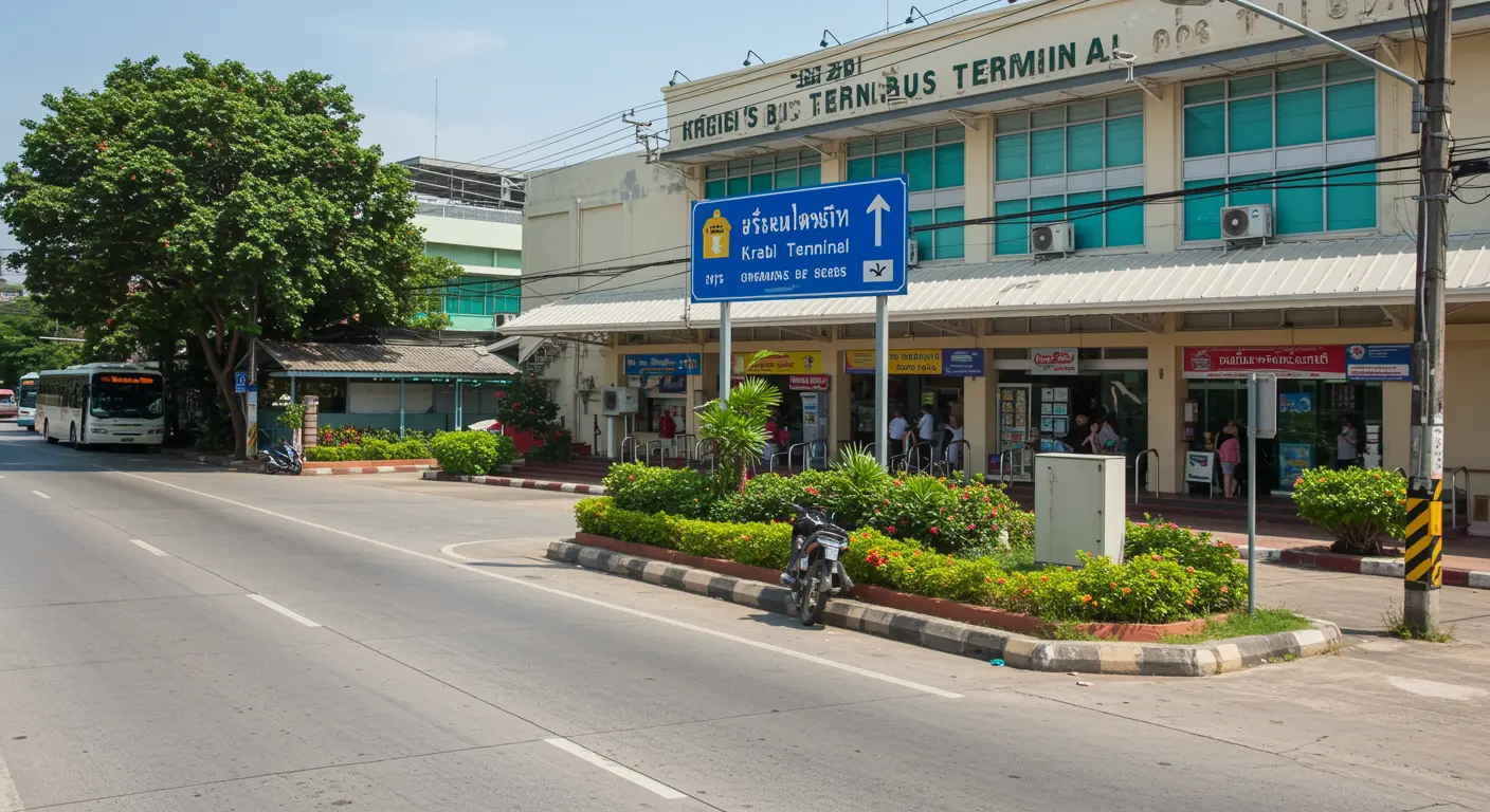 krabi Main bus Station - Destination point for bangkok to krabi route