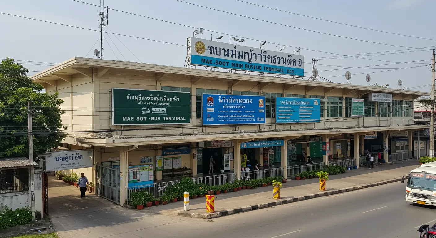 mae-sot Main bus Station - Destination point for bangkok to mae-sot route