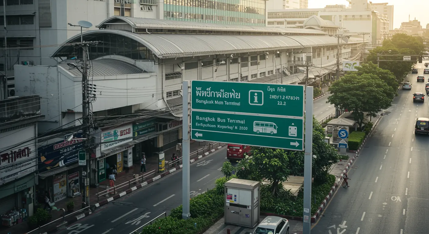 bangkok Main bus Station - Origin point for bangkok to nakhon-pathom route