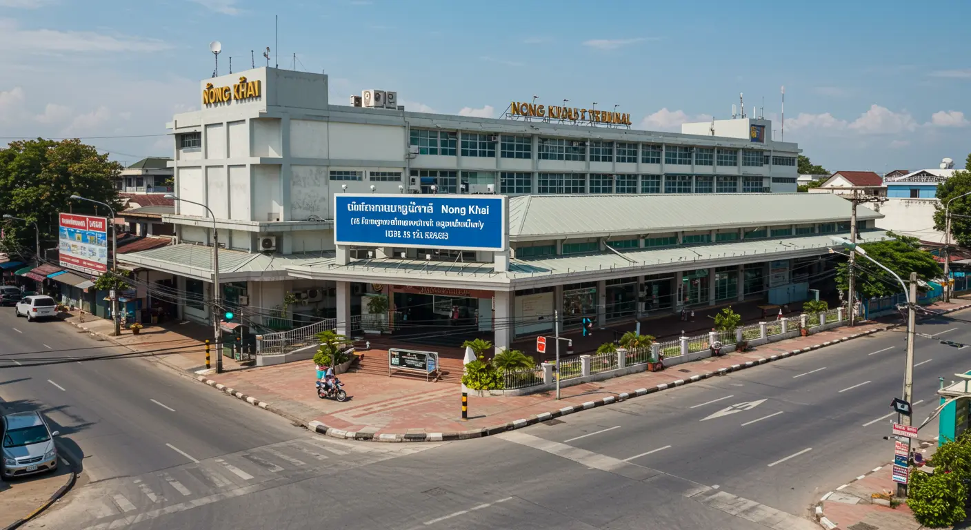 nong-khai Main bus Station - Destination point for bangkok to nong-khai route