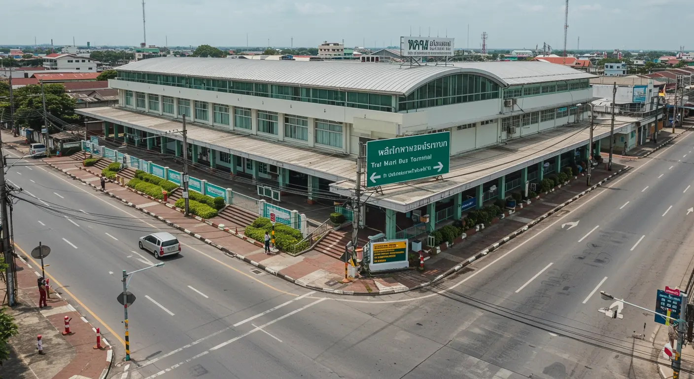 trat Main bus Station - Destination point for bangkok to trat route