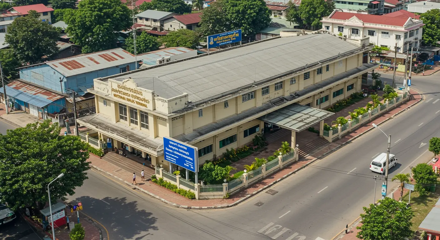 battambang Main bus Station - Origin point for battambang to bangkok route