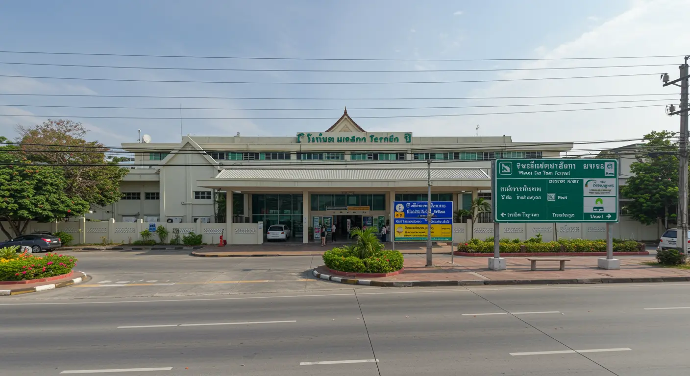 trat Main bus Station - Destination point for battambang to trat route