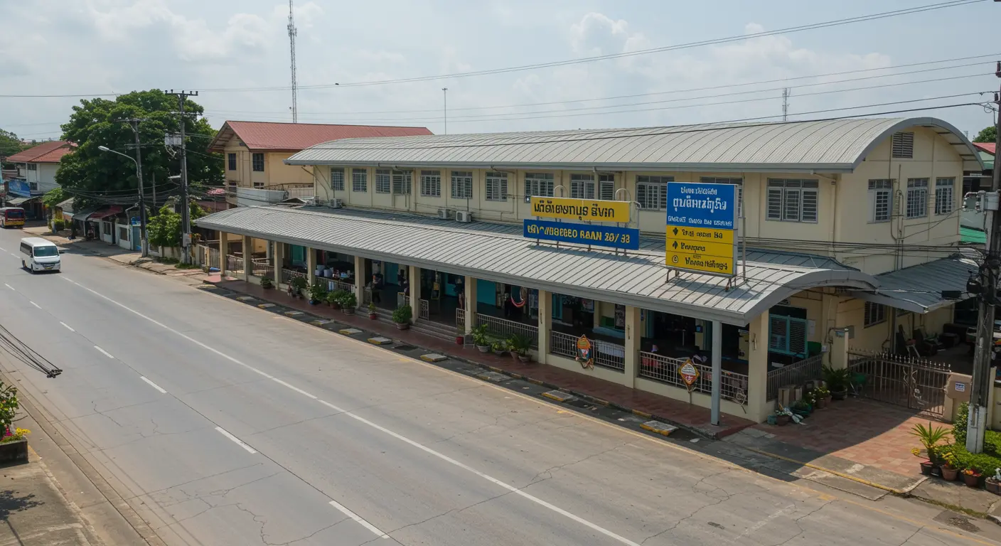 champassak Main bus Station - Destination point for ubon-ratchathani to champassak route