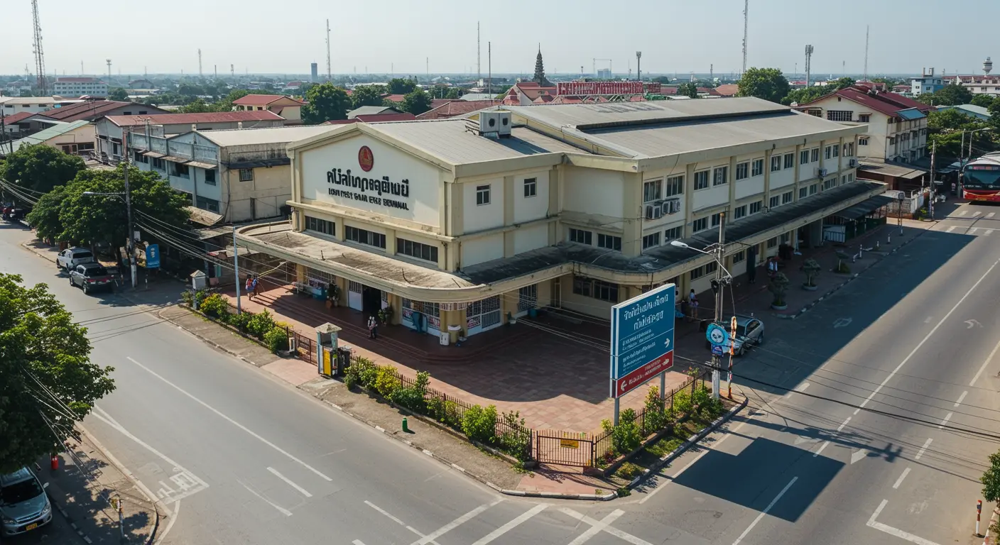 chiang-khan Main bus Station - Destination point for chiang-mai to chiang-khan route