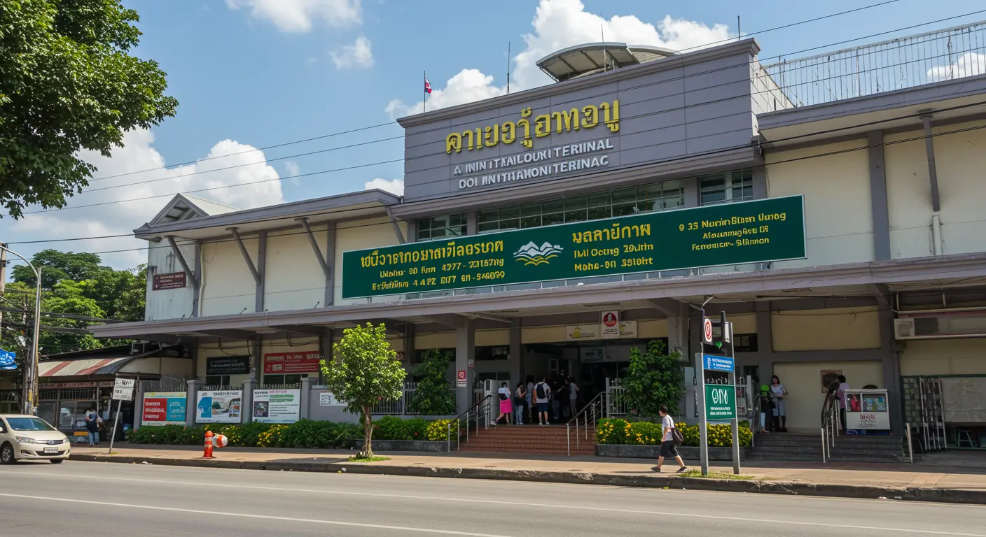 doi-inthanon Main bus Station - Origin point for doi-inthanon to chiang-mai route