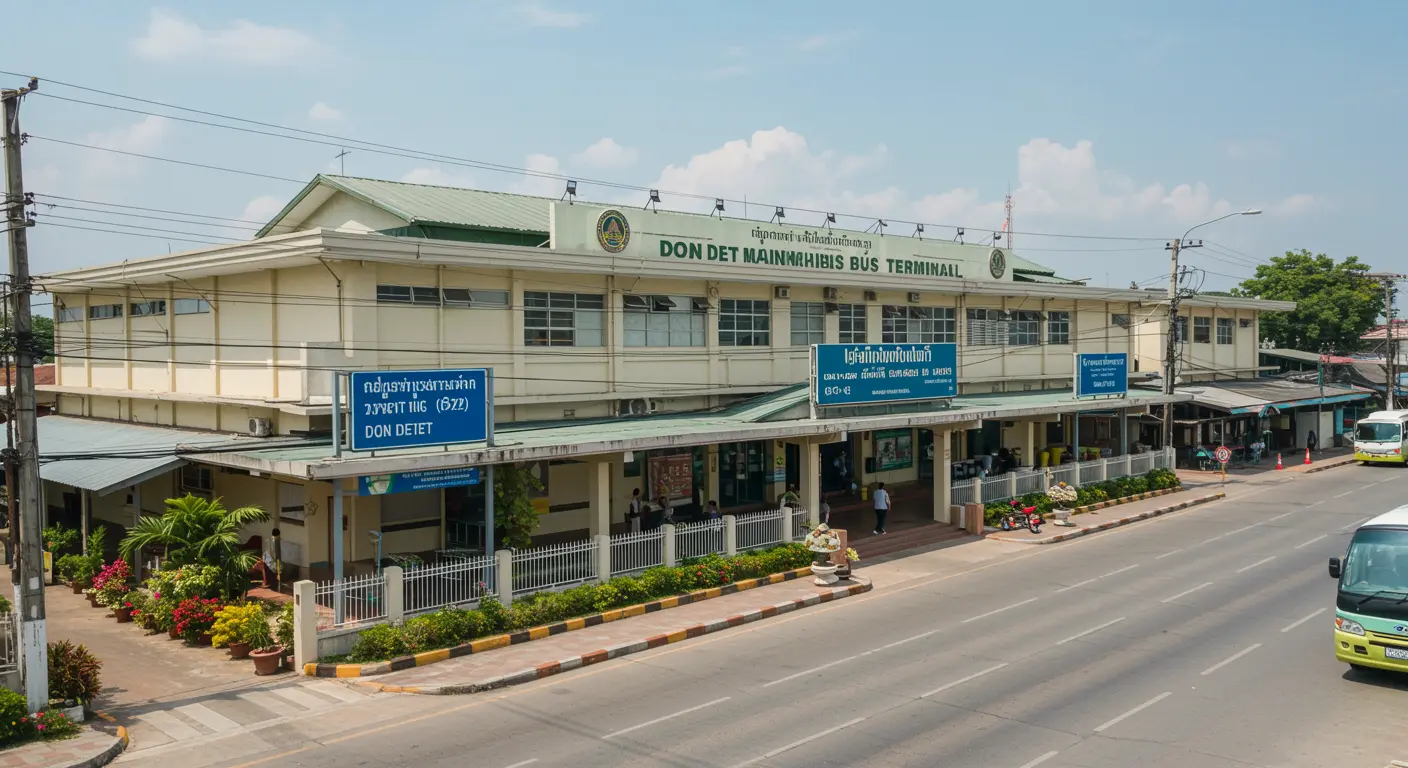 don-det Main bus Station - Origin point for don-det to bangkok route