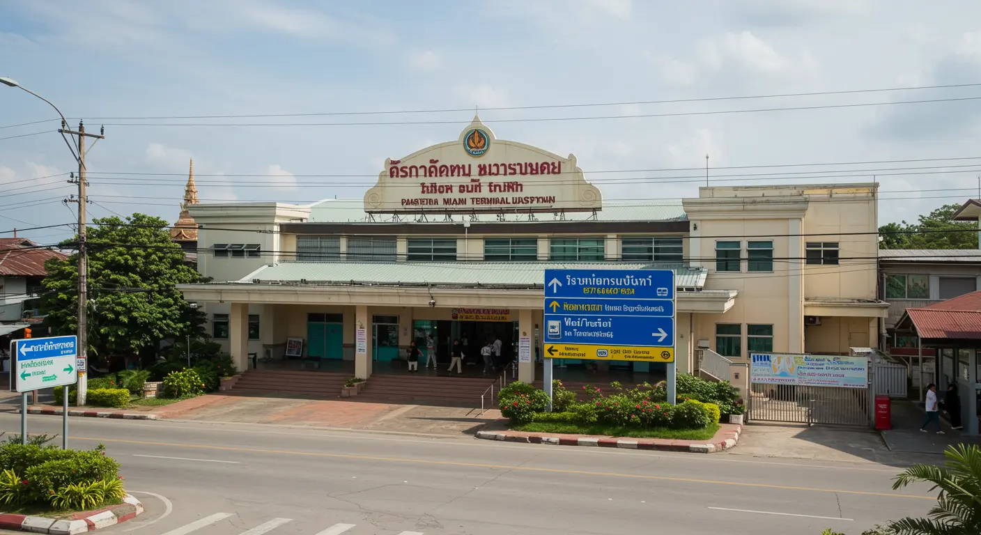 huay-xai Main bus Station - Destination point for chiang-rai to huay-xai route