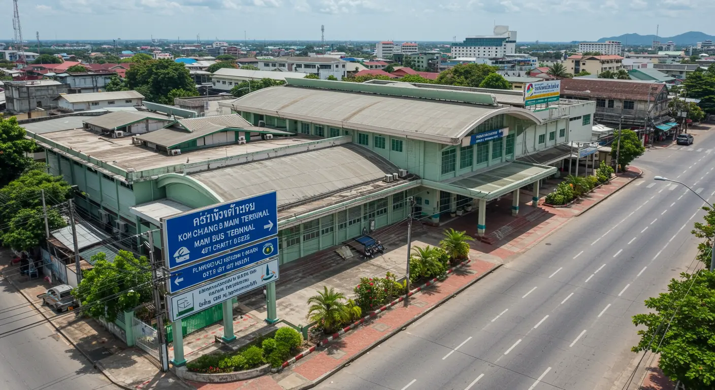koh-chang Main bus Station - Destination point for koh-tao to koh-chang route