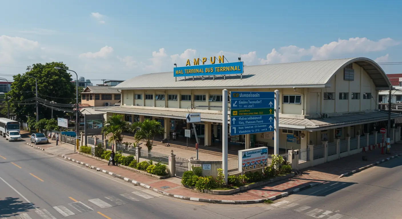 lamphun Main bus Station - Destination point for lampang to lamphun route