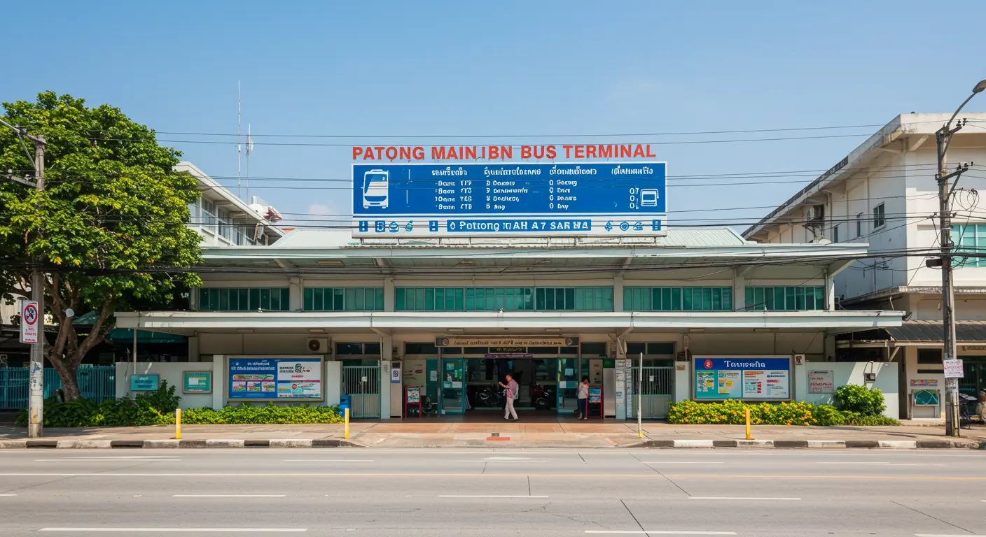 patong Main bus Station - Destination point for khao-lak to patong route