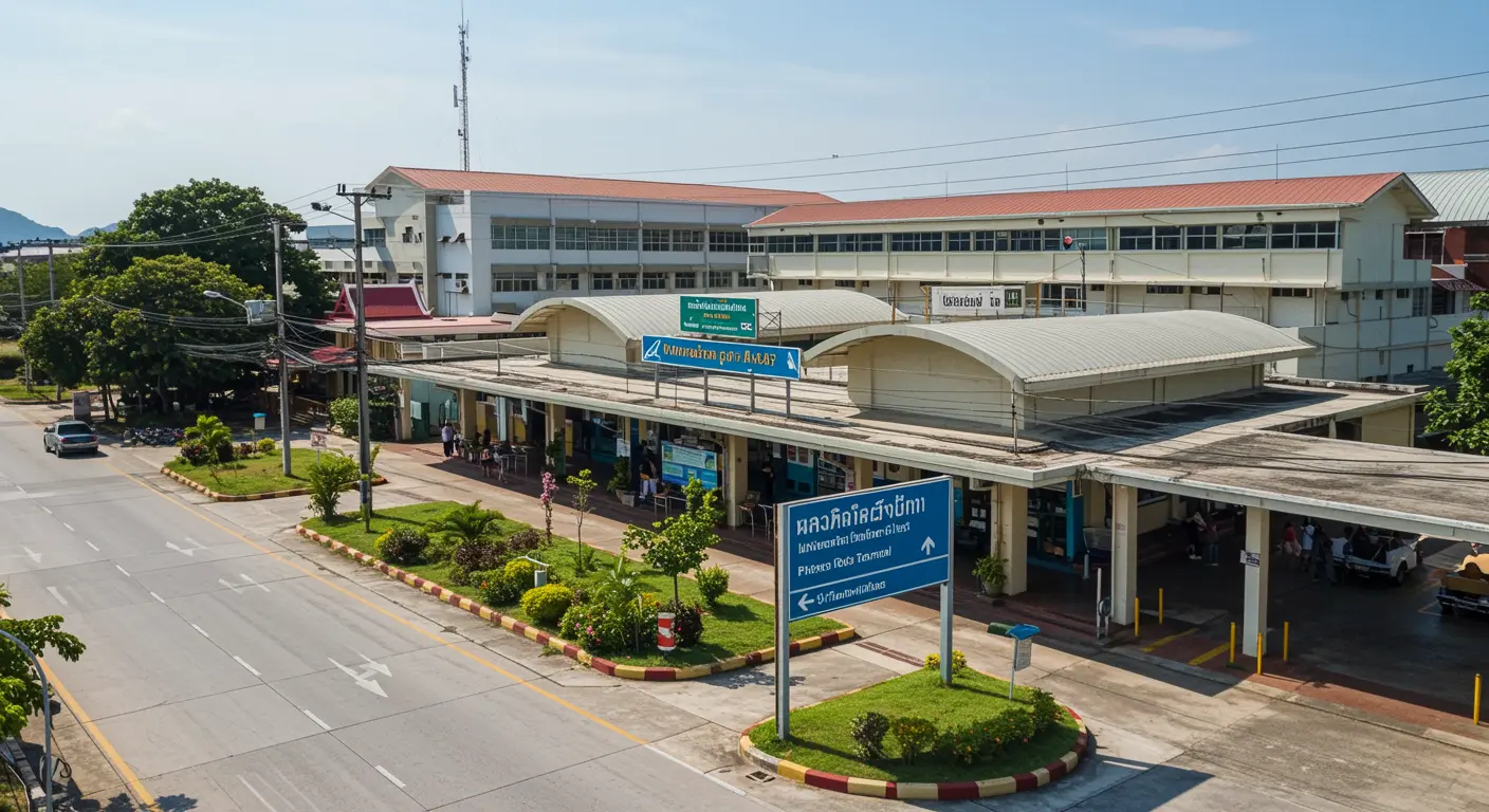 phang-nga Main bus Station - Destination point for khao-lak to phang-nga route