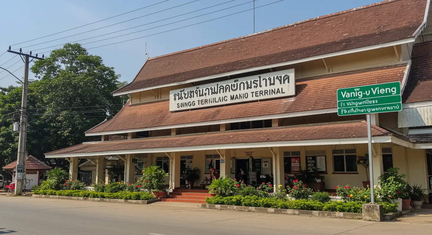 vang-vieng Main bus Station - Origin point for vang-vieng to chiang-mai route
